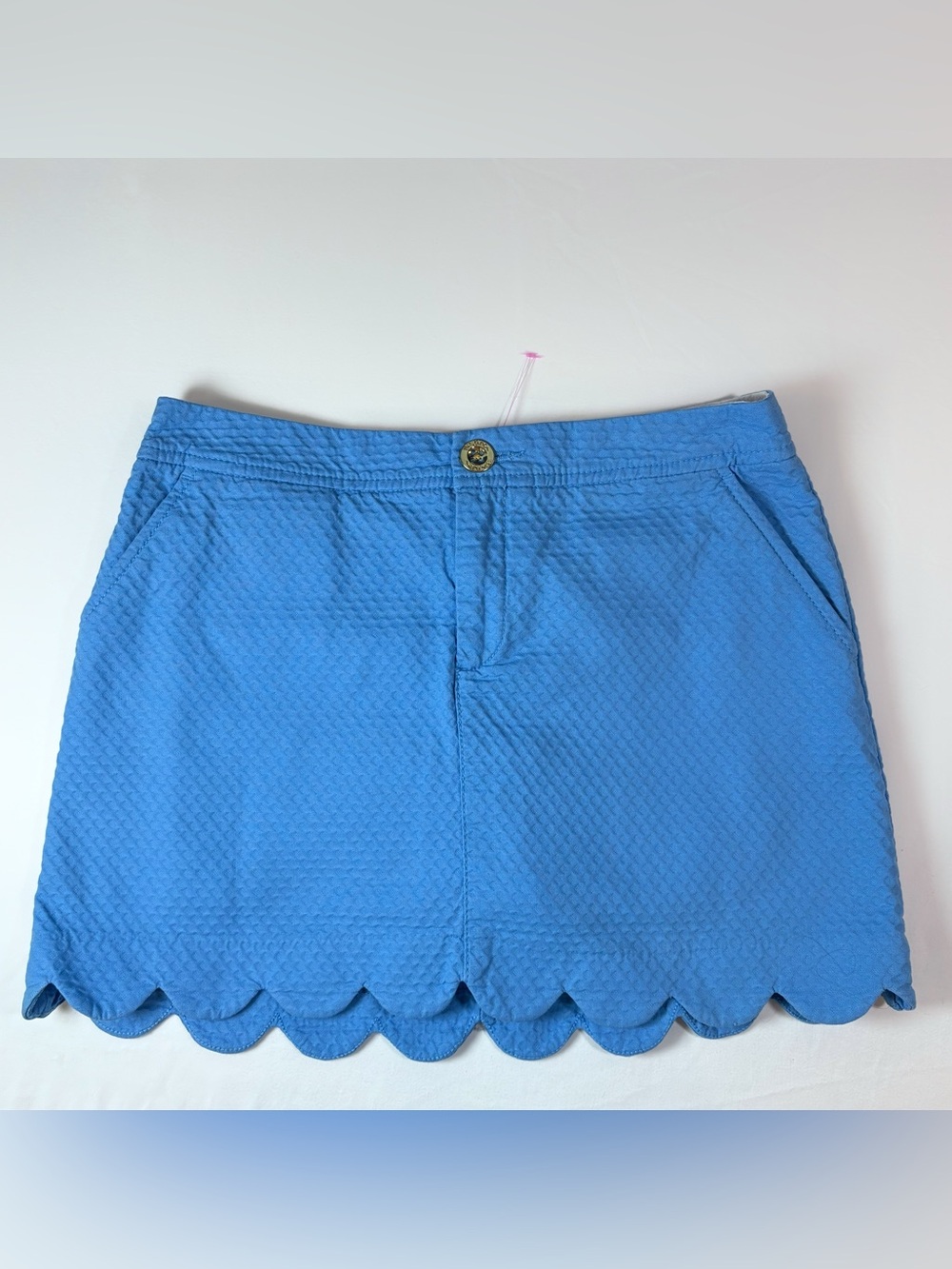 NWOT Lilly Pulitzer Colette Scallop Hem Pique Blue Skort Size 0 Colette Skort